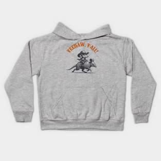 Yee-haw, Y'all Funny Rodeo Armdillo and Mouse Cowboy Kids Hoodie